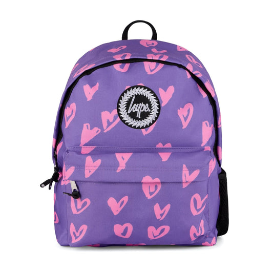 Purple/Pink Glitter Scribble Hearts SET