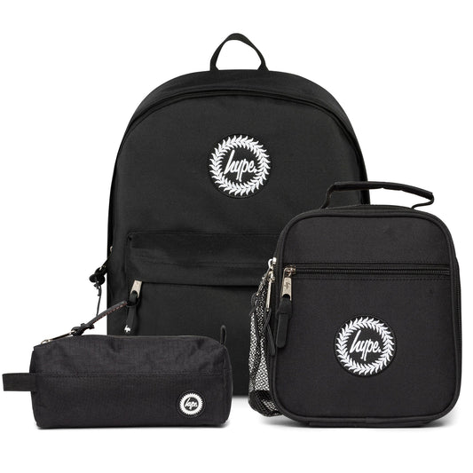 Core Black Backpack Set